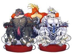 godzilla, kiryu_(godzilla), mechagodzilla, titanosaurus_(godzilla), godzilla_(series)