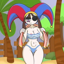 pomni_(beach_outfit), pomni_(tadc), pomni_(the_amazing_digital_circus), beach_episode_(tadc), glitch_productions