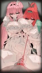 dorothy_(nikke), dorothy_(serendipity)_(nikke), rapi_(nikke), rapi_(red_hood)_(nikke), rapi_(red_hood)_(red_flavor)_(nikke)