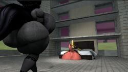 swordsmachine_(ultrakill), davecheeswzr, 1boy, 1girls, bed