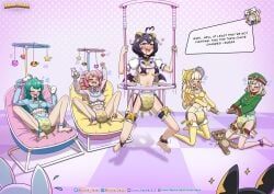 araga_kiwi, hanabishi_haruka, hiiragi_utena, leopard_(mahou_shoujo_ni_akogarete), magia_azul