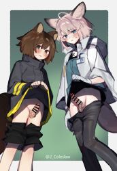 shaw_(arknights), sussurro_(arknights), arknights, mirin_chikuwa, 2futas