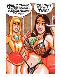beth_behrs, caroline_channing, kat_dennings, max_black, 2_broke_girls
