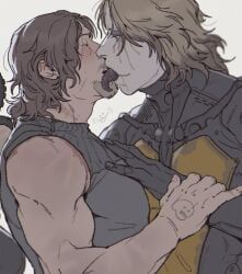 higgs_(death_stranding), sam_porter_bridges, death_stranding, death_stranding_2:_on_the_beach, 2boys