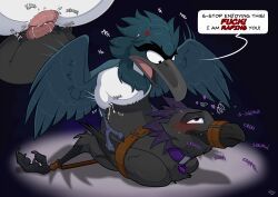 mcfan, animal_genitalia, annoyed, ass_up, avian