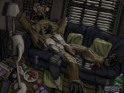 playstation, sony_corporation, sony_interactive_entertainment, anthro, armpit_hair