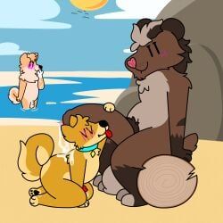 doug_polaris, animal_genitalia, anthro, balls, balls_on_ground