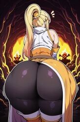 darkness_(konosuba), kono_subarashii_sekai_ni_shukufuku_wo!, 1girl, behind_view, big_ass