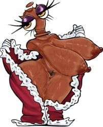 queenie_(the_amazing_digital_circus), tadc, the_amazing_digital_circus, worms_heads, big_breasts