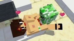 creeper, creeper_(minecraft), original_character, minecraft, beach