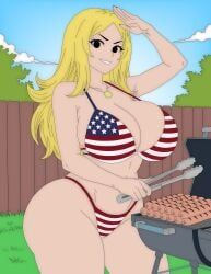 francine_smith, american_dad, artvi, 1girl, american_flag_bikini