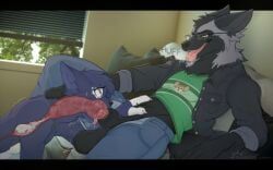 shade_okami, 5_fingers, amber_eyes, animal_genitalia, animal_penis