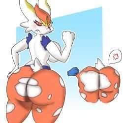 cinderace, generation_8_pokemon, pokemon, anthro, ass