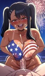 hayase_nagatoro, 4th_of_july, please_don't_bully_me,_nagatoro, 1boy1girl, areolae