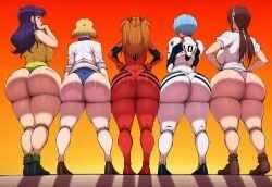 asuka_langley_sohryu, mari_illustrious_makinami, misato_katsuragi, rei_ayanami, ritsuko_akagi