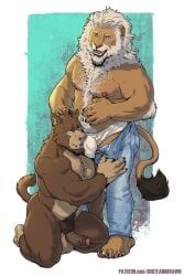 wolfmonkey, bruteandbrawn, anthro, ape, arm_tuft