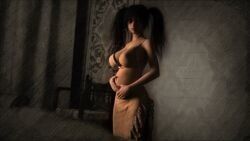 ain_(desert_stalker), desert_stalker, 1girl, 1girls, belly