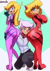 asuka_langley_sohryu_(cosplay), leni_loud, lincoln_loud, lori_loud, mari_illustrious_makinami_(cosplay)