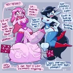marceline, princess_bubblegum, adventure_time, blightstar, 2futas