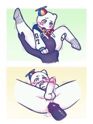 anon, smii7y_(milk_bag), smii7y, blush, bottomless