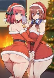 nakano_miku, nakano_nino, christmas, go-toubun_no_hanayome, dijiai