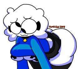 cloudelle_(artdispenserr), oc, original_character, 1girl, bending_forward