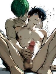 isagi_yoichi, itoshi_rin, blue_lock, cock, cock_worship