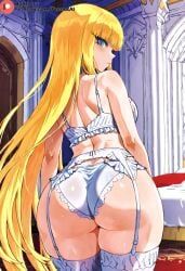 calca_bessarez, overlord_(maruyama), feebleai, 1girls, ass