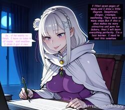 emilia_(re:zero), patreon, re:zero_kara_hajimeru_isekai_seikatsu, phanary, 1girls