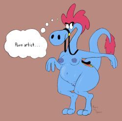 sylvia_(wander_over_yonder), wander_over_yonder, blue_body, boobs, breasts