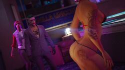 gta_online_female_character, gta_online_male_character, harley_quinn_(cosplay), infernus_(gta_v), joker_(cosplay)