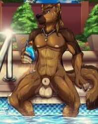 duo_(artist), alcohol, alcoholic_drink, anthro, balls