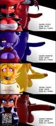 bonfie, bonnie_(fnaf), chica_(fnaf), chiku, fexa