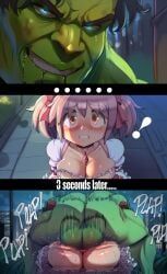 domi, hulk, madoka_kaname, mahou_shoujo_madoka_magica, marvel