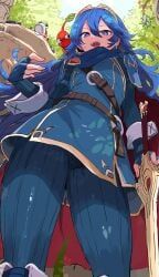 blue_pikmin, bulborb, lucina_(fire_emblem), pikmin_(species), purple_pikmin