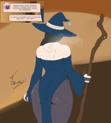 witch_(witch_tower), borkobalganov, hitama, 1girls, back