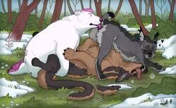 korwin, all_fours, ambiguous_gender, animal_genitalia, anus