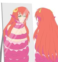 miia_(monster_musume), monster_musume_no_iru_nichijou, bare_breasts, bare_shoulders, big_breasts