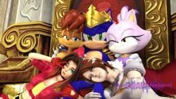 blaze_the_cat, princess_elise, sally_acorn, sara_(sonic), sonic_the_hedgehog