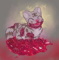 ray_karr, ambiguous_gender, andean_mountain_cat, blood, blood_in_mouth