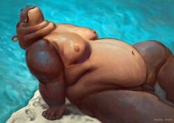 anthro, belly, belly_folds, big_belly, chubby-shark