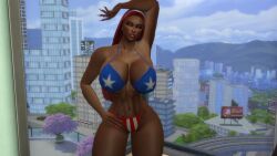 candy_suxxx, grand_theft_auto, grand_theft_auto:_vice_city, the_sims_4, american_flag_bikini