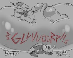 hibernation, starry_stoat, abdominal_bulge, anthro, bear