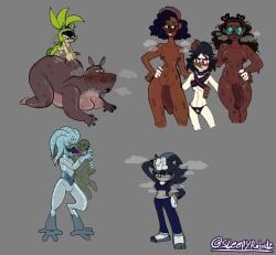 anonymous_character, gloria_the_hippopotamus, matoi_ryuuko, mephiles_the_dark, mephiles_the_dark_(shadow_form)