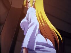 kamiunten_mira, chained_soldier, mato_seihei_no_slave, bath_robe, bending_over