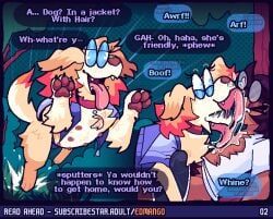 edmango, alpha_(edmango), belly_nipples, bird_dog, bulge_rubbing
