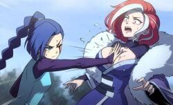 manjusaka_(scissor_seven), thirteen_(scissor_seven), scissor_seven, 2girls, big_boobs