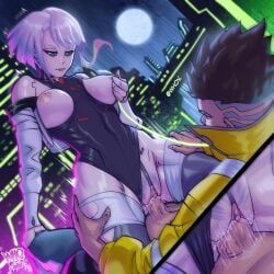 cyberpunk:_edgerunners, cyberpunk_(series), whox, 1boy, 1girl