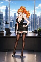 nami_(one_piece), one_piece, iury_padilha, big_breasts, black_high_heels