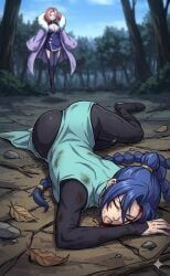 manjusaka_(scissor_seven), thirteen_(scissor_seven), scissor_seven, 2girls, ass